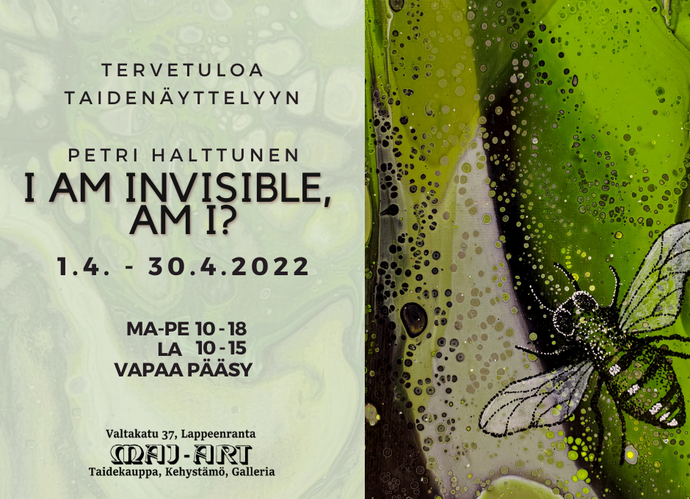 Huhtikuun taidenäyttely - I am invisible, am I?, Petri Halttunen